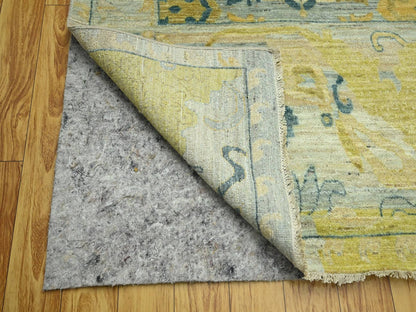 Grey 9'1" x 12'1" Oushak And Peshawar Hand knotted Wool Rug - Sku: O076687