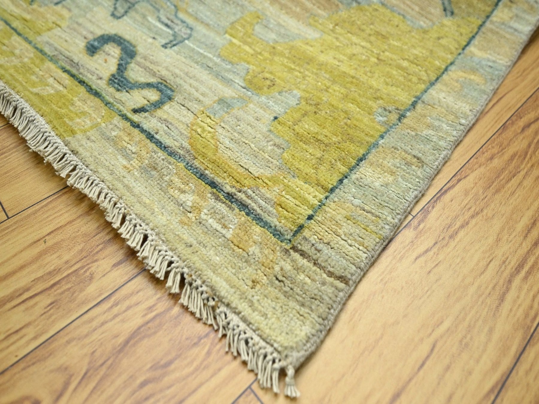 Oushak hand-knotted wool rug in Gray, 9'1" x 12'1" — SKU O076687 (view 6)
