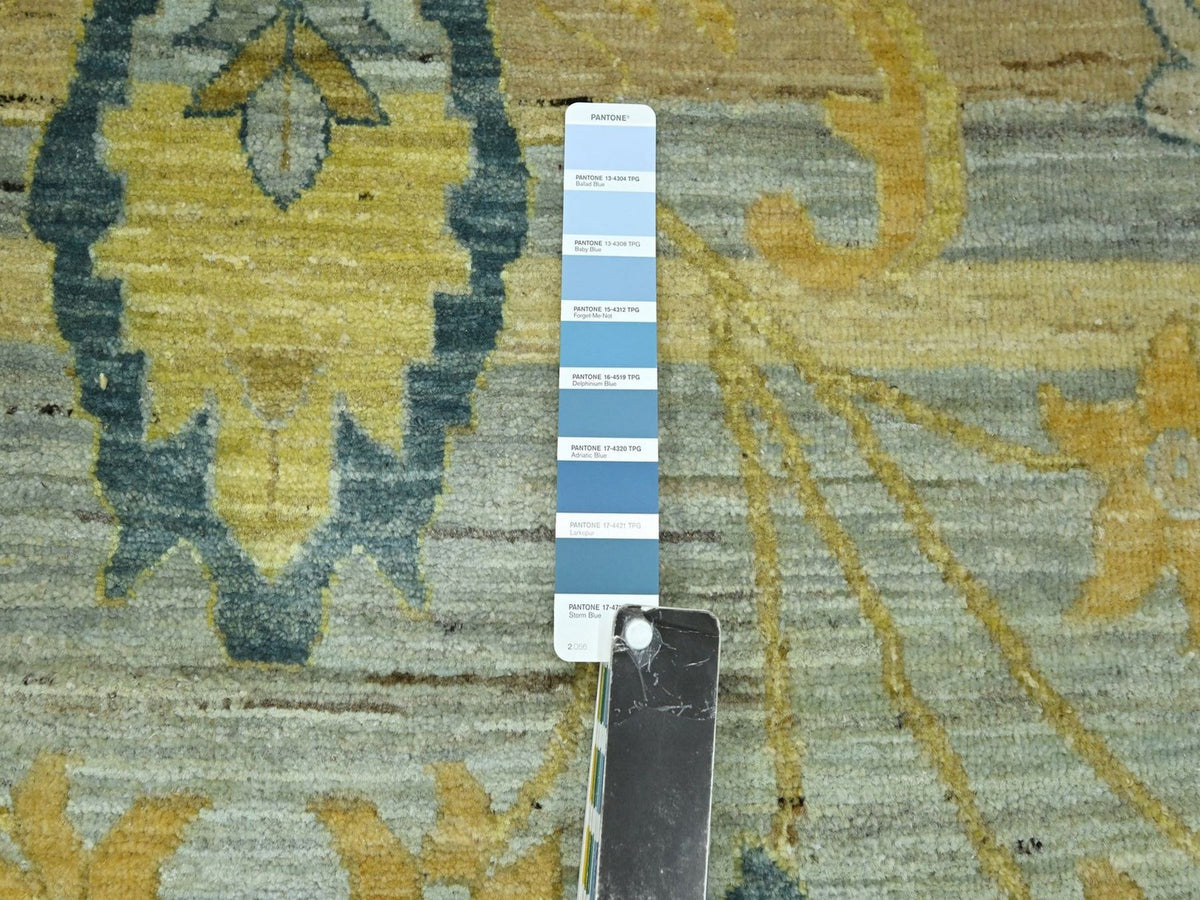Oushak hand-knotted wool rug in Gray, 9'1" x 12'1" — SKU O076687 (view 7)
