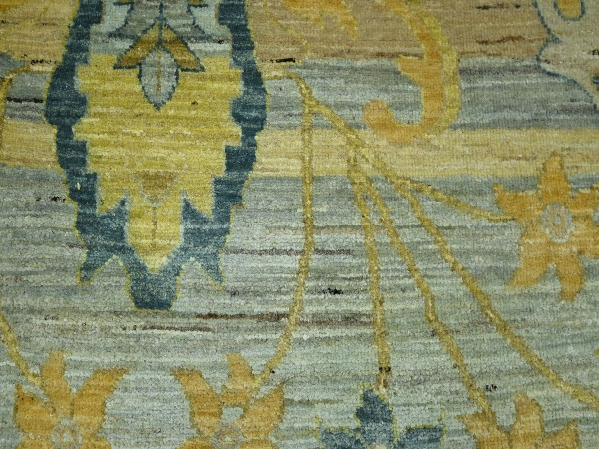 Oushak hand-knotted wool rug in Gray, 9'1" x 12'1" — SKU O076687 (view 8)