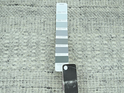 Modern / Contemporary hand-knotted wool rug in Gray, 10'1" x 13'9" — SKU O076689 (view 7)