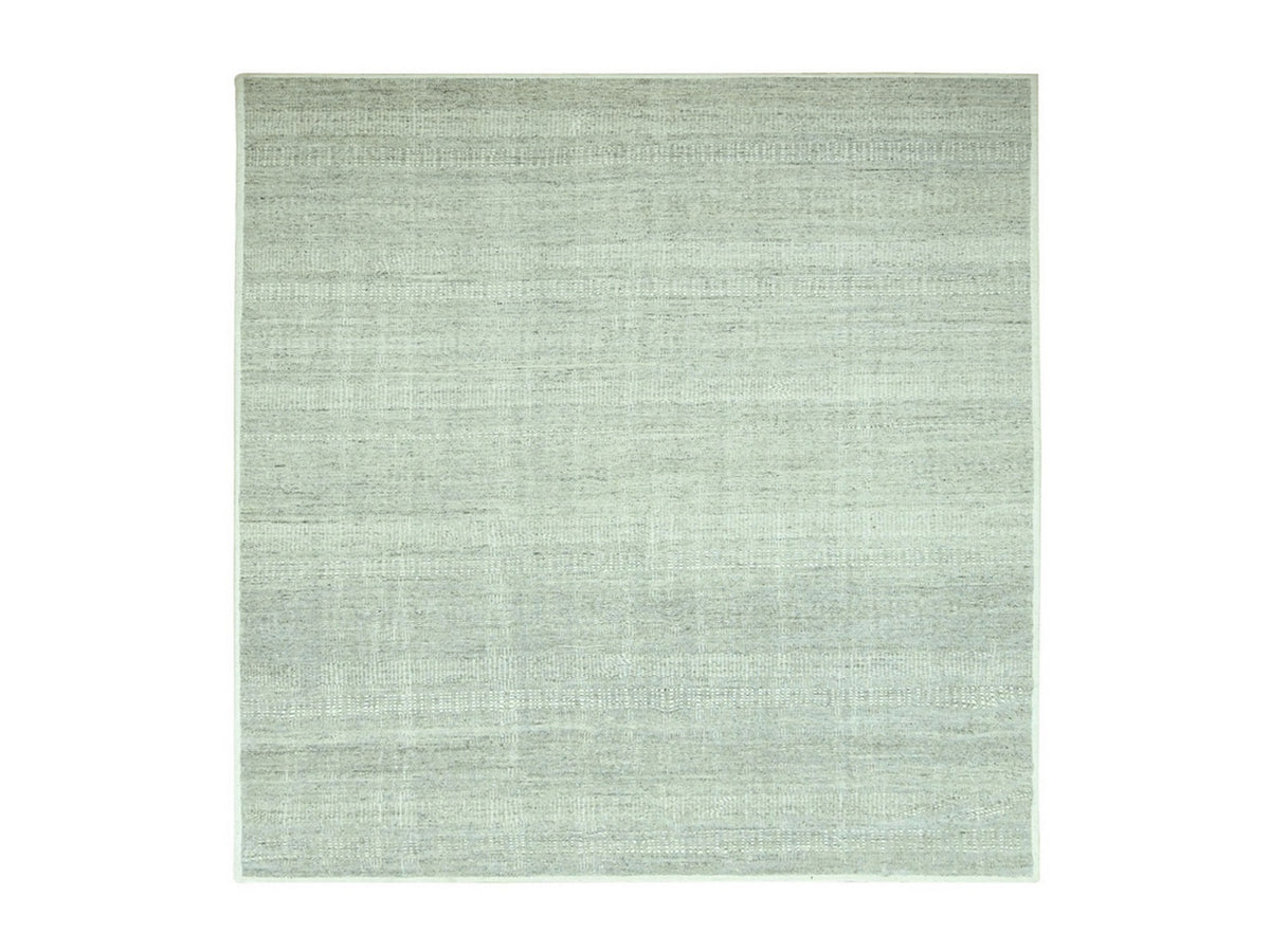 Modern / Contemporary hand-knotted wool rug in Gray, 10' x 10'2" — SKU O076690