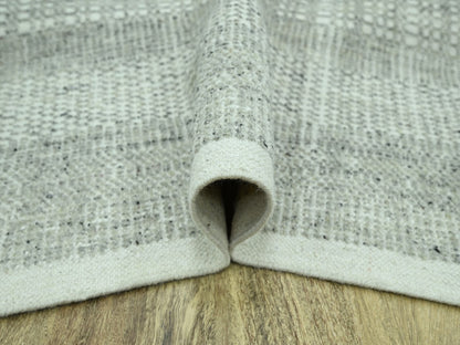 Modern / Contemporary hand-knotted wool rug in Gray, 10' x 10'2" — SKU O076690 (view 5)