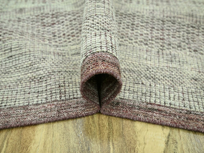 Modern / Contemporary hand-knotted wool rug in Red, 11'10" x 14'10" — SKU O076691 (view 5)