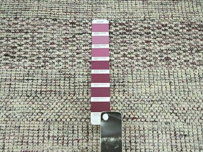 Modern / Contemporary hand-knotted wool rug in Red, 11'10" x 14'10" — SKU O076691 (view 7)