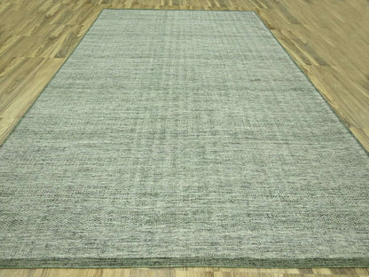 Green 11'10" x 14'9" Modern and Contemporary Hand knotted Wool Rug - Sku: O076692