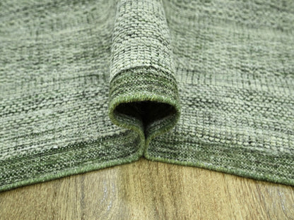 Green 11'10" x 14'9" Modern and Contemporary Hand knotted Wool Rug - Sku: O076692