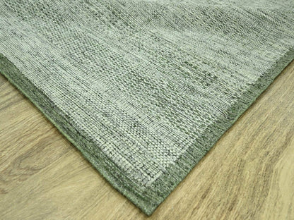 Green 11'10" x 14'9" Modern and Contemporary Hand knotted Wool Rug - Sku: O076692