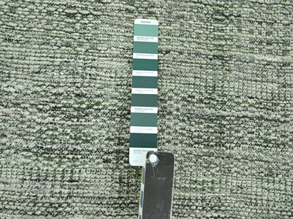 Green 11'10" x 14'9" Modern and Contemporary Hand knotted Wool Rug - Sku: O076692
