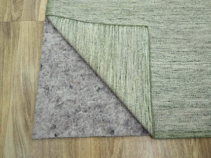 Green 9'10" x 14'0" Modern and Contemporary Hand knotted Wool Rug - Sku: O076694