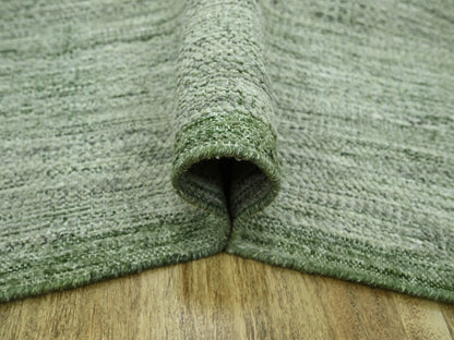 Modern / Contemporary hand-knotted wool rug in Green, 9'10" x 14' — SKU O076694 (view 5)