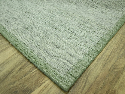 Green 9'10" x 14'0" Modern and Contemporary Hand knotted Wool Rug - Sku: O076694