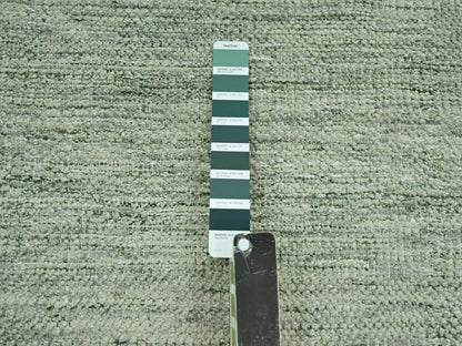 Green 9'10" x 14'0" Modern and Contemporary Hand knotted Wool Rug - Sku: O076694