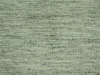 Green 9'10" x 14'0" Modern and Contemporary Hand knotted Wool Rug - Sku: O076694