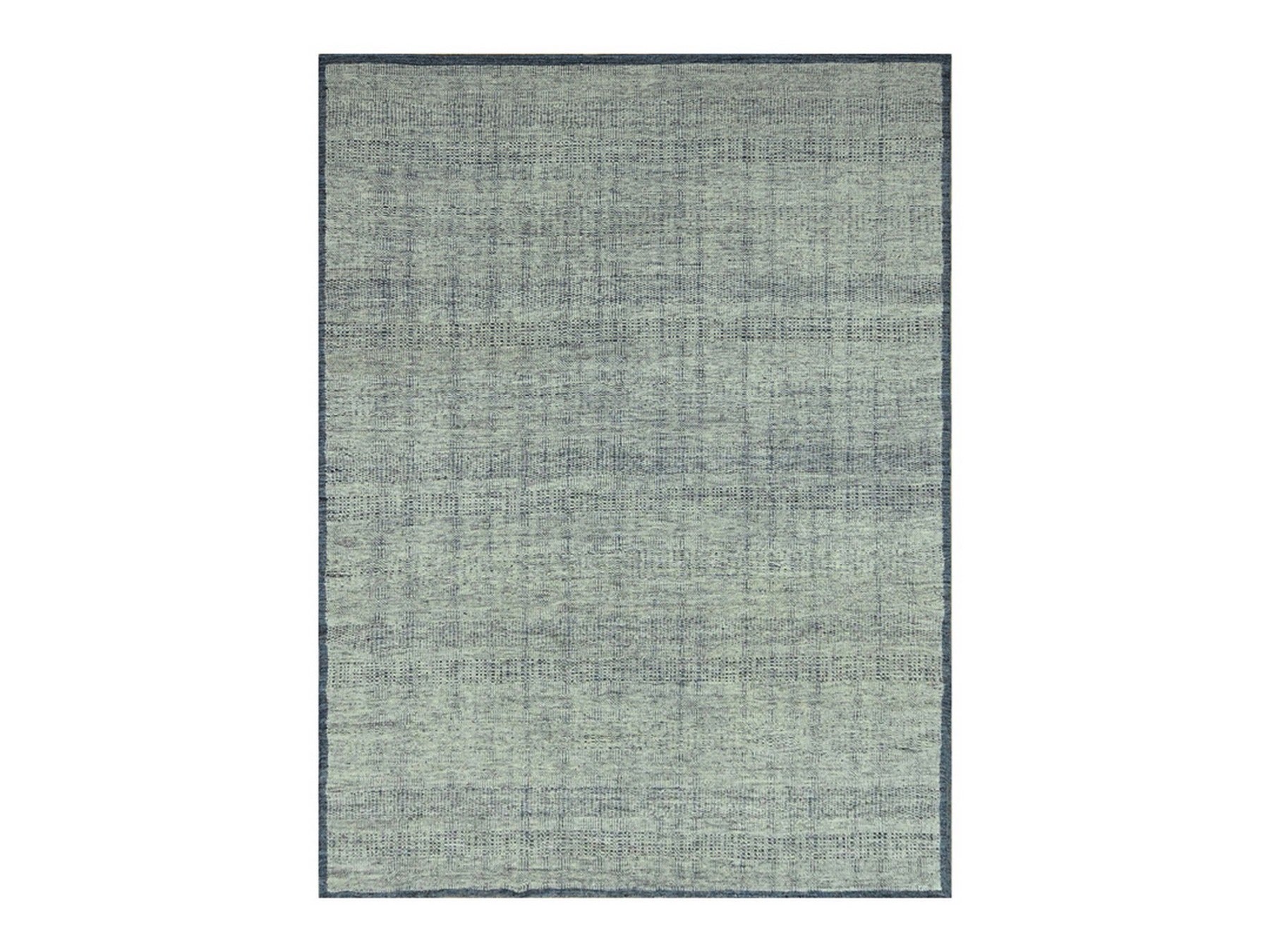 Blue 8'10" x 11'10" Modern and Contemporary Hand knotted Wool Rug - Sku: O076695