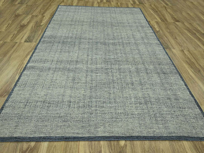 Blue 8'10" x 11'10" Modern and Contemporary Hand knotted Wool Rug - Sku: O076695