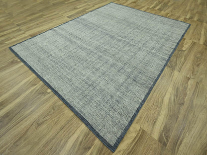 Blue 8'10" x 11'10" Modern and Contemporary Hand knotted Wool Rug - Sku: O076695
