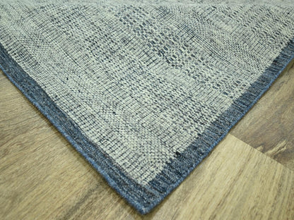Blue 8'10" x 11'10" Modern and Contemporary Hand knotted Wool Rug - Sku: O076695
