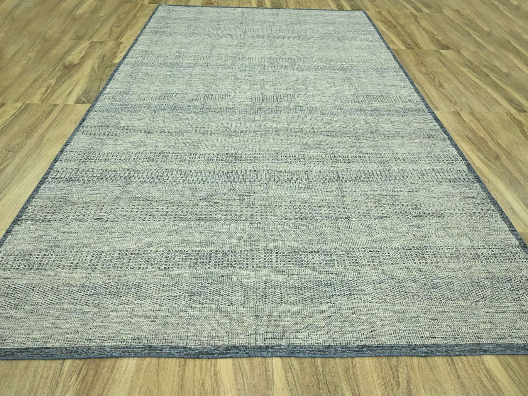 Blue 9'11" x 13'9" Modern and Contemporary Hand knotted Wool Rug - Sku: O076697