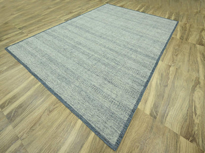 Blue 9'11" x 13'9" Modern and Contemporary Hand knotted Wool Rug - Sku: O076697