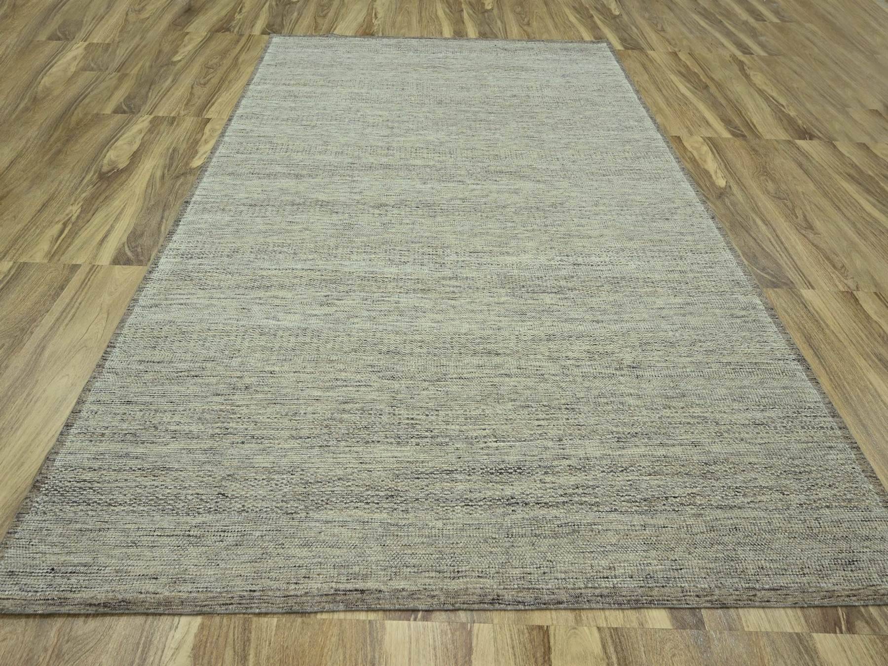 Brown 9'2" x 11'11" Modern and Contemporary Hand knotted Wool Rug - Sku: O076702