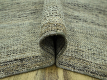 Brown 9'2" x 11'11" Modern and Contemporary Hand knotted Wool Rug - Sku: O076702