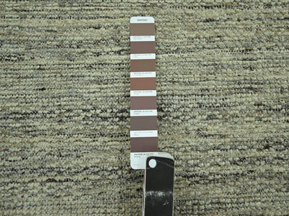 Brown 9'2" x 11'11" Modern and Contemporary Hand knotted Wool Rug - Sku: O076702