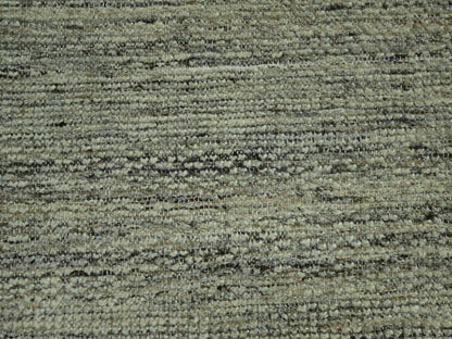 Brown 9'2" x 11'11" Modern and Contemporary Hand knotted Wool Rug - Sku: O076702