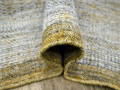 Modern / Contemporary hand-knotted wool rug in Yellow, 11'11" x 14'10" — SKU O076704 (view 5)
