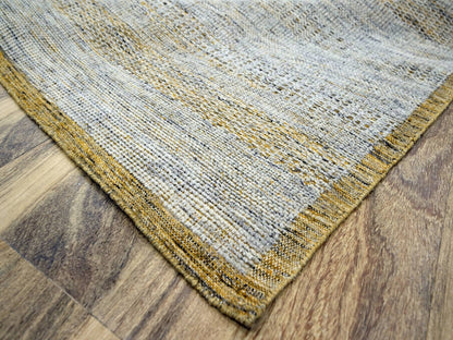 Modern / Contemporary hand-knotted wool rug in Yellow, 11'11" x 14'10" — SKU O076704 (view 6)