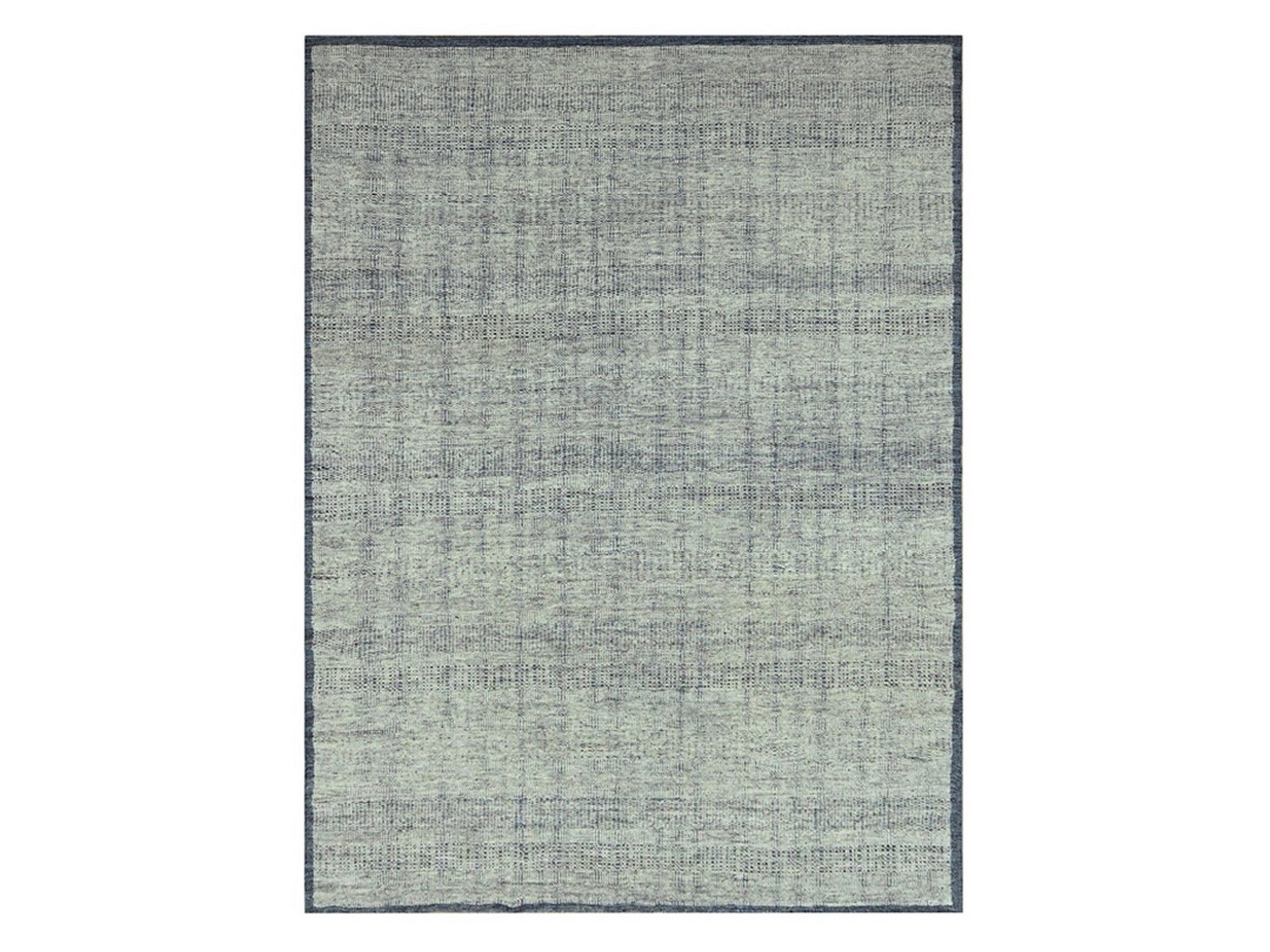 Blue 8'10" x 12'1" Modern and Contemporary Hand knotted Wool Rug - Sku: O076707