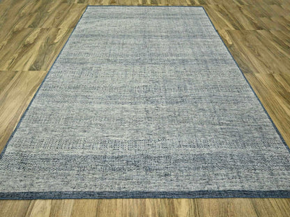 Blue 8'10" x 12'1" Modern and Contemporary Hand knotted Wool Rug - Sku: O076707