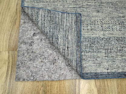 Blue 8'10" x 12'1" Modern and Contemporary Hand knotted Wool Rug - Sku: O076707