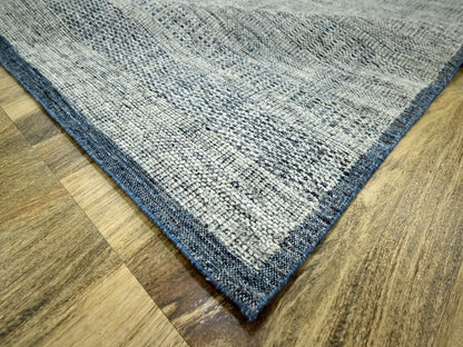 Blue 8'10" x 12'1" Modern and Contemporary Hand knotted Wool Rug - Sku: O076707
