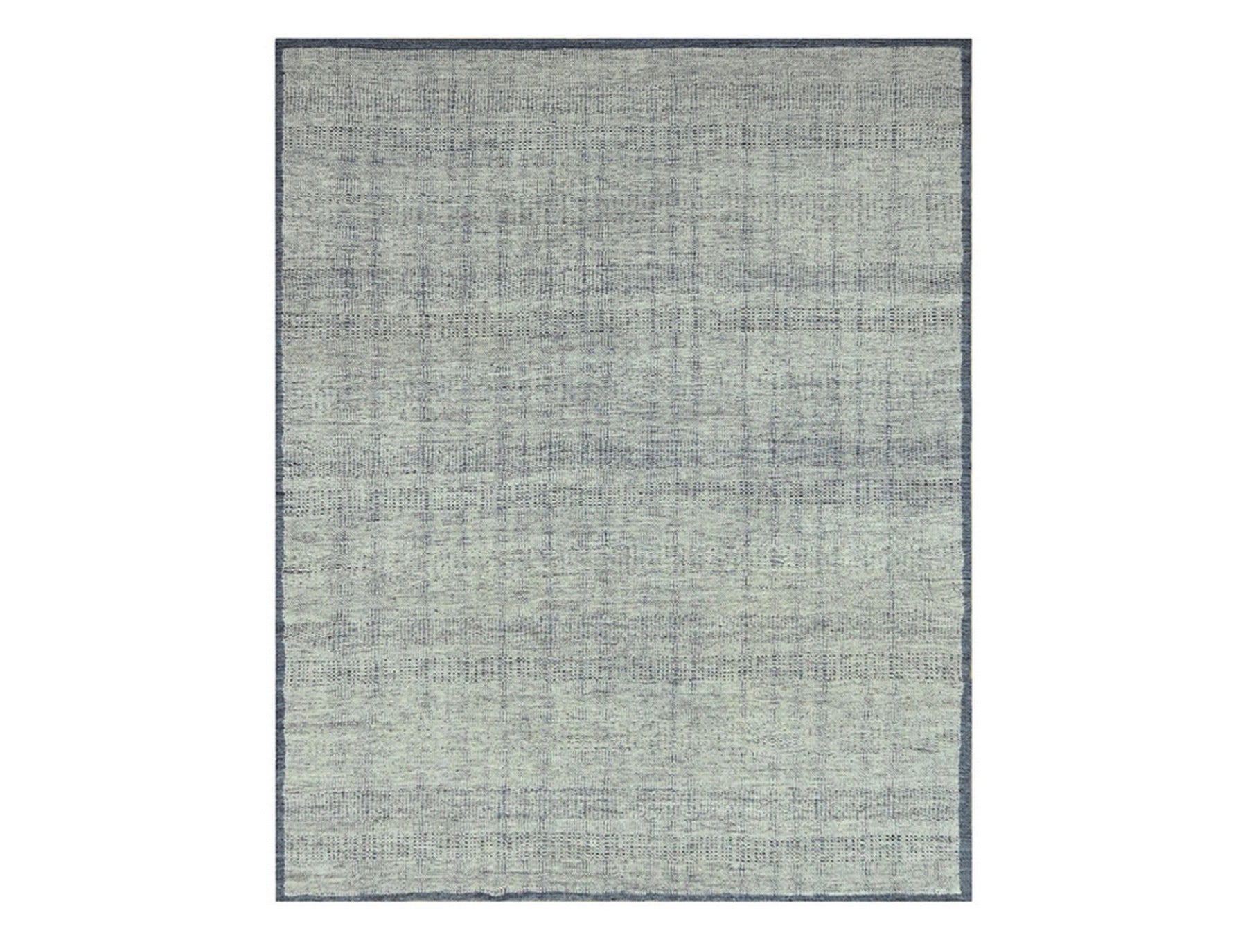 Blue 7'10" x 9'11" Modern and Contemporary Hand knotted Wool Rug - Sku: O076708
