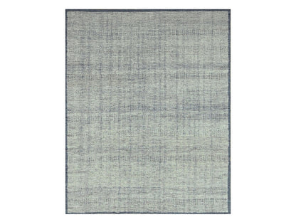 Blue 7'10" x 9'11" Modern and Contemporary Hand knotted Wool Rug - Sku: O076708