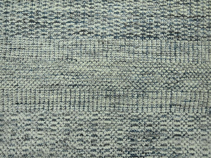 Blue 7'10" x 9'11" Modern and Contemporary Hand knotted Wool Rug - Sku: O076708