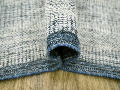 Blue 8'2" x 10'0" Modern and Contemporary Hand knotted Wool Rug - Sku: O076710