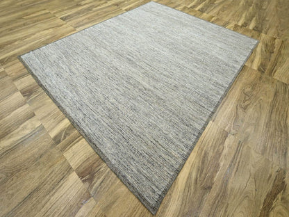 Brown 8'3" x 10'1" Modern and Contemporary Hand knotted Wool Rug - Sku: O076712