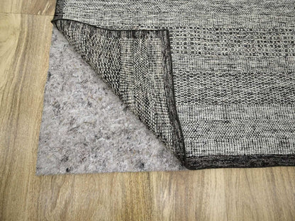 Black 10'0" x 13'11" Modern and Contemporary Hand knotted Wool Rug - Sku: O076713