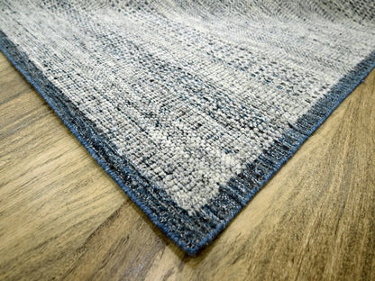 Blue 8'2" x 10'0" Modern and Contemporary Hand knotted Wool Rug - Sku: O076716