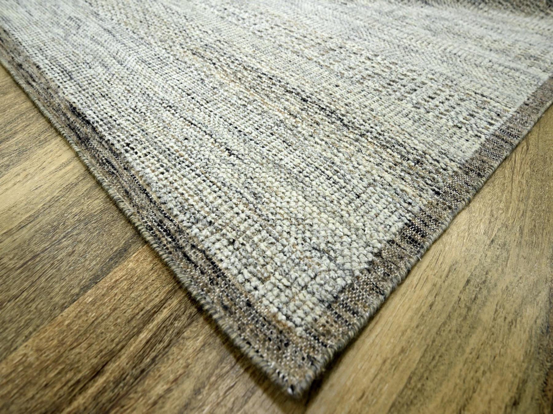 Modern / Contemporary hand-knotted wool rug in Brown, 8' x 10'3" — SKU O076718 (view 6)