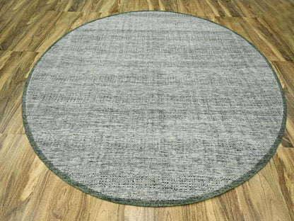Green 9'10" x 9'11" Modern and Contemporary Hand knotted Wool Rug - Sku: O076719