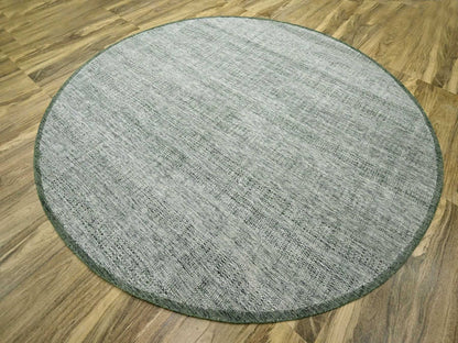 Green 9'10" x 9'11" Modern and Contemporary Hand knotted Wool Rug - Sku: O076719