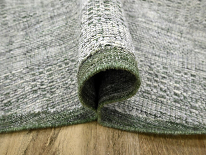 Green 9'10" x 9'11" Modern and Contemporary Hand knotted Wool Rug - Sku: O076719