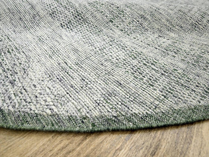 Green 9'10" x 9'11" Modern and Contemporary Hand knotted Wool Rug - Sku: O076719