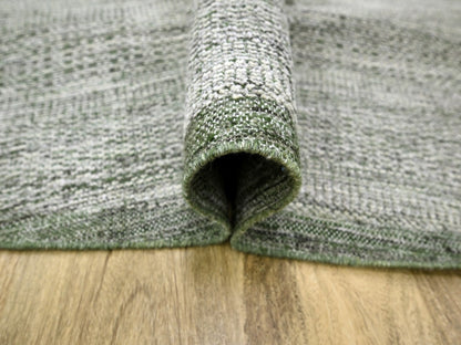 Green 11'10" x 11'11" Modern and Contemporary Hand knotted Wool Rug - Sku: O076720