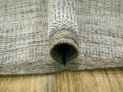 Brown 12'0" x 12'1" Modern and Contemporary Hand knotted Wool Rug - Sku: O076721