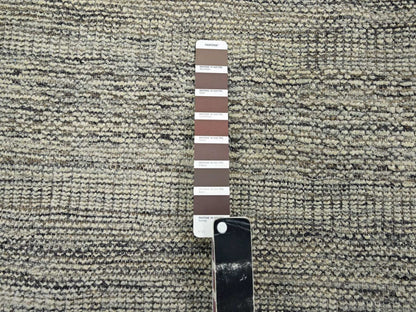 Brown 12'0" x 12'1" Modern and Contemporary Hand knotted Wool Rug - Sku: O076721
