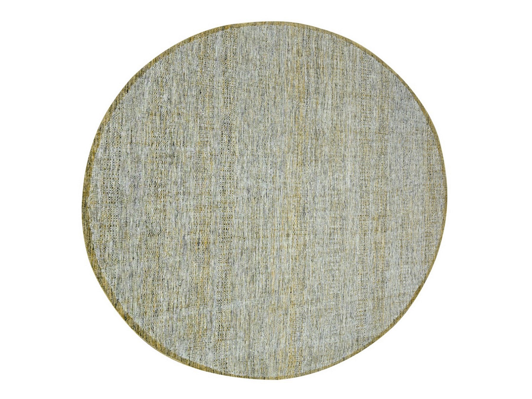 Modern / Contemporary hand-knotted wool rug in Yellow, 9'11" x 10' — SKU O076722
